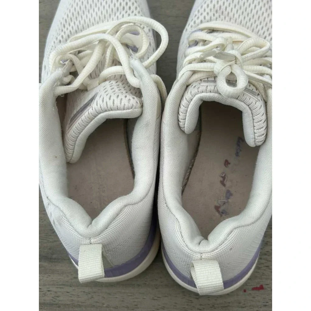 Skechers Lite-Weight‎ Womens 7 White Lavender Mesh Sneakers 56129R NTMT